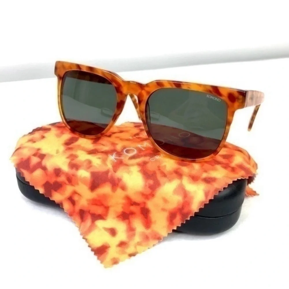 Komono Tortoise Shell Sunglasses NEW Riviera Caramel Demi orange brown